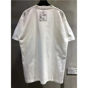 2020 Naujas VETEMENTS T-marškinėliai, Unisex darbą Džersis Medvilnės Vetements Tee Black/White Aukštos Kokybės Viršūnes Tag T-shirts