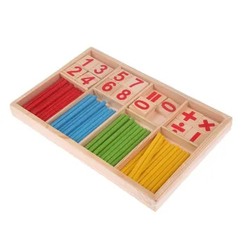 Montessori Žaislai Matematikos Žaislas Švietimo Medinės Lazdos Ikimokyklinio Amžiaus Vaikas Ankstyvo Mokymosi Numerius Skaičiuoti, Skaičiuoti Įdomus Žaislas