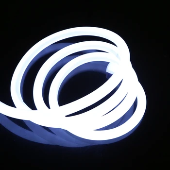 220V Flex LED Neon Lyno Šviesos RGB 5m 3m 1m 25m 50m 100m Patalpų, Lauko Atostogų Šalis Valentino Dekoro Juoda Geltona Balta