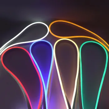 220V Flex LED Neon Lyno Šviesos RGB 5m 3m 1m 25m 50m 100m Patalpų, Lauko Atostogų Šalis Valentino Dekoro Juoda Geltona Balta