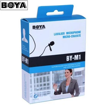 Boya By-m1 IKI-M1DM Lav Lavalier microfone Įvairiakryptė Kondensatoriaus Mikrofonas (3,5 mm Mic Canon / 