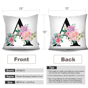 Juoda raidė, dekoratyvinė pagalvėlė padengti gėlės, abstraktūs užvalkalas cuscini dekoratyvinis poliesteris Pillowcover šeimos sofapillowcase