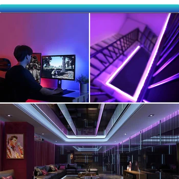 LED Šviesos Juostelės RGB SMD5050 Lanksti LED Šviesos Juostelės DC12V 5M/10M 24key Nuotolinio Pilnas Komplektas Gyvenamasis Kambarys / miegamasis Kambarys / Virtuvė