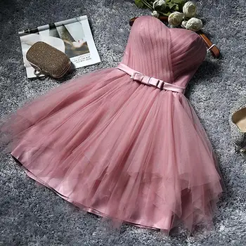 4 stilius Mergaičių Vestidos Šviesiai Violetinės Vasaros Suknelės Elegantiška Vintage Plisuotos-line Vakare Šalis Suknelė Oficialų Suknelė