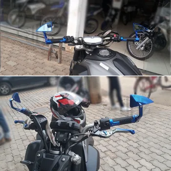 Universalus CNC Aliuminio Motociklo Vairas 22mm Baras galinės išoriniai Honda Kawasaki Yamaha KTM Ducati Priedai