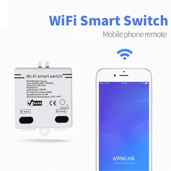 100-250V eWelink WIFI Smart Switch Belaidžio Nuotolinio Valdymo WiFi Smart Home Modifikuoti Priedai 