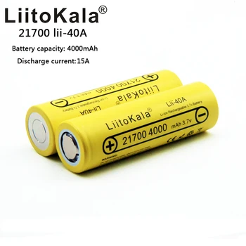 2VNT LiitoKala Lii-40A Originalus 21700 4000mAh 40A daugkartinio Įkrovimo Baterija tinka CAPO