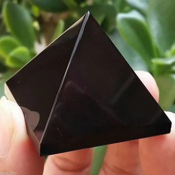 Juodasis Obsidianas Piramidės Kristalų Energijos Gijimas Biuro Stalo Papuošalas Dovanų, HKS99