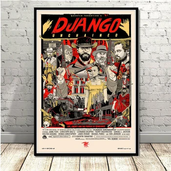 Plakatas Ir Spausdina Quentin Tarantino Django Unchained Klasikinis Filmas Kino Meno Tapybos Sienos Nuotraukas Kambarį Namų Dekoro