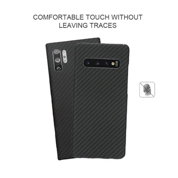 Nekilnojamojo gryno anglies pluošto, telefono dėklas, skirtas Samsung S10 S10+ S20+ 20 Pastaba+Ultra-plonas Anti-patekti sunku, verslo padengti Aramido pluošto apvalkalo