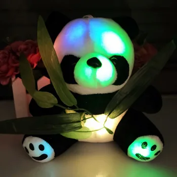 Kūrybos Šviesą LED Panda Bear Delfinų Iškamšos Pliušinis Žaislas Žėrintis Dovana Vaikų namų dekoro gimtadienis