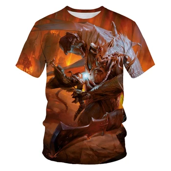 Karo serija simbolių Vasaros naują 3D spausdinimo T-shirt valdinga vyrų cool T-shirt didelio dydžio 6X