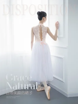 Klasikinio Ir Šiuolaikinio Šokio Kostiumai Moterų, Mergaičių, Ilgas Sijonas 540 Laipsnių Elegantiškas Juosmens Šiuolaikinio Baleto Šifono Praktikos Sijonas