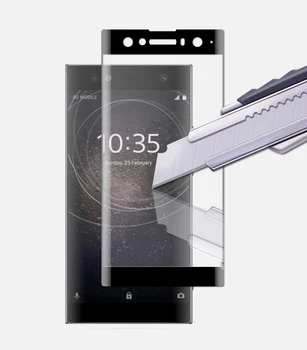 3D Lenktas Grūdintas Stiklas Sony Xperia XA2 Ultra Pilnas draudimas 9H plėvelės nuo Sprogimo apsaugotą Screen Protector, Sony XA2 Ultra