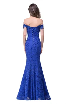 Elegantiškas Vakarines Sukneles Kristalų Puošnios Raudonos Royal Blue Lace Undinė Ilgai 2020 Promenadzie Suknelė Kokteilis Suknelė Moterų Apdaras DeSoiree
