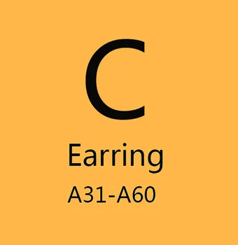 A31-A60 Prekės C Klasikinis lydinio auskarai su auksu etiketės, cirkonis micro-inkrustacijos pin Europos ir Amerikos mados