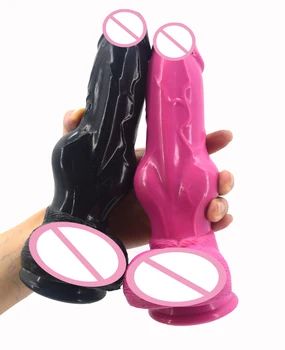 FAAK silikono gyvūnų dildo didelis rišti šunį varpos siurbimo taurės vilkas sekso žaislai moterims, suaugusiųjų sekso produktai moterų masturbator
