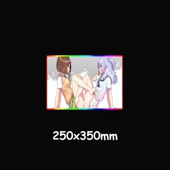 XGZ Animacinių filmų Mergina Hd Custom Mados Didelis RGB Mouse Pad Lock Krašto Kompiuterio Klaviatūra Spalvinga Šviesos Stalo Mat Guma Non-slip