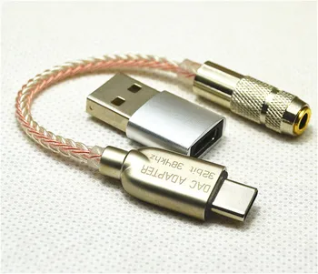 USB Tipo C Iki 3,5 mm Jack Audio Adapteris Nešiojamas HIFI VPK Ausinių Stiprintuvo Dekoderis Konverteris Andoid Win10 Ipad ES9280c