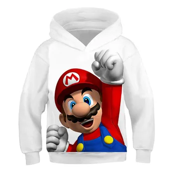 Mario vaikai hoodies 2020 m. rudens žiemos berniukų, mergaičių mados spausdinimo mario brolis megztiniai vaikams poliesteris mados viršutinių drabužių siuvimas