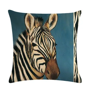 2019 Tigras zebra žirafa gyvūnų serijos patalynė užvalkalas pagalvėlė padengti namo apdaila, gyvenamasis kambarys sofos Pagalvę Padengti lova automobilių sėdynės