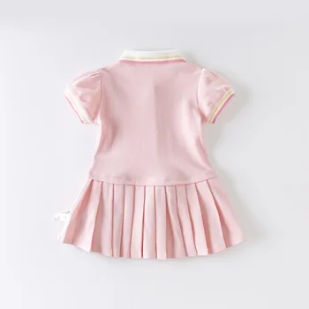 DB13088 dave bella vasaros baby girl ' s princess animacinių filmų puoštas suknelė vaikų mados šalis suknelė vaikams kūdikiams lolita drabužiai