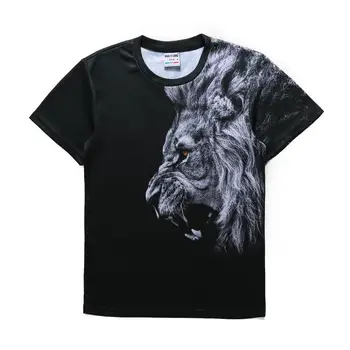 BIANYILONGNew Mados Vyrai/Moterys T-shirt 3d liūtas Spausdinti Sukurta Stilingas Vasaros marškinėliai Prekės Viršūnes Trišakiai Plius Dydis M-5XL