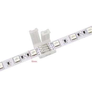 4 Pin 2 Way Splitter Cable RGB LED Vandeniui Pratęsimo Laido Plug And Play Montavimo Įrašus Šviesos Ruože Jungties Rinkinys Namų Gapless