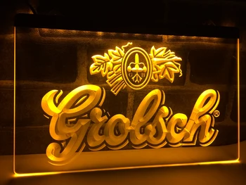 LA007 - Grolsch Alaus Baras Pub Klubas NAUJAS LED Neon Light Pasirašyti namų dekoro amatai