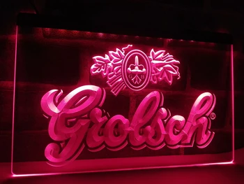 LA007 - Grolsch Alaus Baras Pub Klubas NAUJAS LED Neon Light Pasirašyti namų dekoro amatai