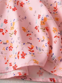 Prancūzijos medvilnės ir kanapių gėlių V-kaklo suknelė moterų 2020 m. naujų Xia Xiaoqing naujas plonas-line suknelė