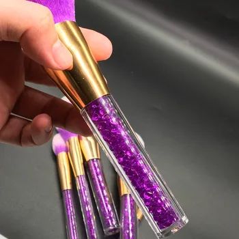 Vip（6pcs/Set 4set/daug ）violetinė Crystal diamond Makiažo Šepetėliai Milteliai Fondas Antakių, Veido makiažas Kosmetikos rinkinį brush tool kit