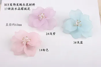 Naujausias 20pcs/daug ornamentu Acessories krištolas kalnų krištolas core akrilo gėlės amatų gėlių mygtuką pleistras lipdukas plaukų papuošalai 