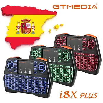 GTMEDIA Apšvietimu i8X Plius Wireless Keyboard 2,4 GHZ ispanijos Oro Pelės Touchpad I8 tolimas GTmedia G1 G2 GTC X96 Android TV Box