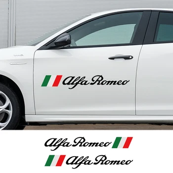 2vnt Automobilio Šonų Lipdukai Alfa Romeo Giulia 159 156 147 Giulietta MITO Stelvio Sportiva Auto 
