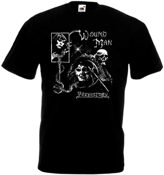 Žaizdos Žmogus Priešistorės T-shirt juoda hardcore punk visi dydžiai S-5XL