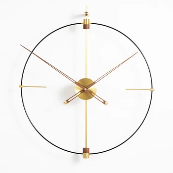 Kūrybos Sieninis Laikrodis Modernaus Minimalistinio Dizaino Negabaritinių Sieninis Laikrodis Metalo Mediniai Tylus, Stilingas Montre Freskos Kambarį WB50WC