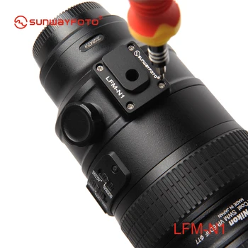 SUNWAYFOTO LFM-N1 Trikojo Greito Atpalaidavimo Plokštės teleobjektyvą Paramos Koja mount plokštė, skirta Nikon 70-200mm f/2.8