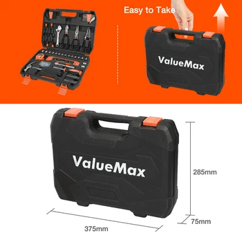 ValueMax Namuose Įrankių Rinkinys Namų Remonto Įrankių Rinkinys Buitinių Įrankių Rinkiniai Su Atsuktuvai Replės, Plaktukas Naudingumas Peilis Dėžutę