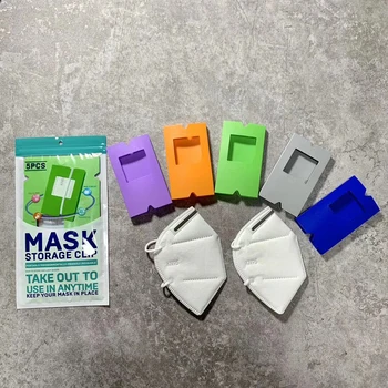 5vnt Lauke, Sulankstomas Saugojimo Vienkartinės Veido Kaukės Clip apsauga nuo dulkių Konteineris Nešiojamas Krepšys Atveju Organizatorius plastikinės dėžės Eco-Friendly