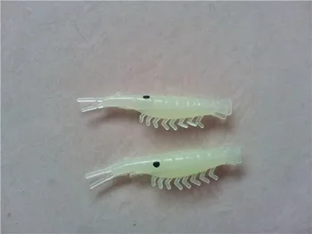 100vnt 4.0 cm minkštos dirbtinės krevečių žvejybos masalus maži minkšti krevečių masalas šviesos krevečių masalas