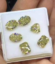 2020 Wuzhou gamyklos didmeninė geltona 3*5 mm, ovalo formos moissanite palaidi akmenys Серьги кольцо браслет кольца браслеты ьги с зеленным ка