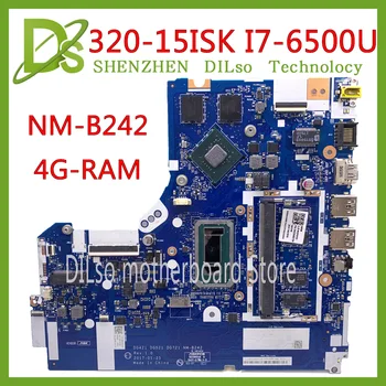 KEFU DG421 GD521 DG721 NM-B242 Plokštė Lenovo 320-15ISK 520-15ISK nešiojamojo kompiuterio motininė Plokštė PROCESORIUS i7 6500U 4G DDR4 bandymo gerai