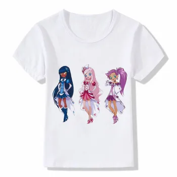 LoliRock Stebuklinga Mergina Vaikų Puikus Anime Trumpas Rankovės Įgulos Kaklo Marškinėlius Teeshirt Berniukų, Mergaičių Didžiosios Viršūnės T-shirt Kūdikių
