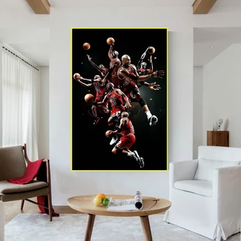 Michael Jordan (Mordan Jordanija) MVP šaulys Jordan classic dekoratyvinis dažymas plakatai, sporto plakatai, sienos menas, kambario dekoracija