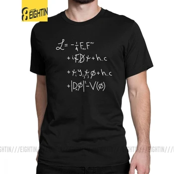 Vyrų Marškinėliai Visatos Lagrangian Marškinėliai Medvilniniai Marškinėliai trumpomis Rankovėmis Mokslo Įdomus Fizikos Matematikos Lygtis, Vėpla Viršūnes 5XL
