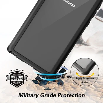 Dėl Samsung Note 10 Atveju Aišku, viso Kūno Sunkiųjų Apsaugos su Built-in Screen Protector, atsparus smūgiams Patikima Padengti Skirta