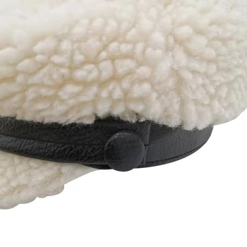 Karšto Rudens Mados Moterų Ėriukų Plaukų Skrybėlės Britų Stiliaus Šiltą Baltą Šviesą Newsboy Karinės Aštuoniakampis Moterų Kepurės Snapeliu