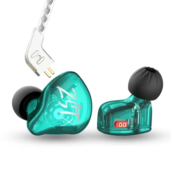 KZ ZST X 1BA+1DD Hybrid Unit In-ear Ausinės HIFI Bass Sporto DJ ausis įkišamos Ausinės Su sidabruotas Kabelis, Ausines, KZ ZSTX ZSN