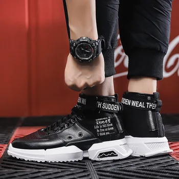 2019 m. rudenį nauji vyriški batai ins super gaisro hip-hop batai banga vyriški sportiniai aukšti batai, vyriški batai